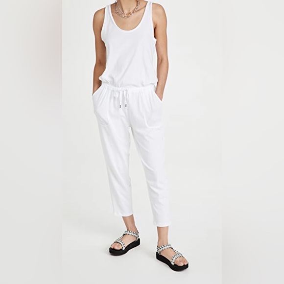 ATM Anthony Thomas Melillo High Torsion Cotton Jersey Tank Jumpsuit - Picture 4 of 7